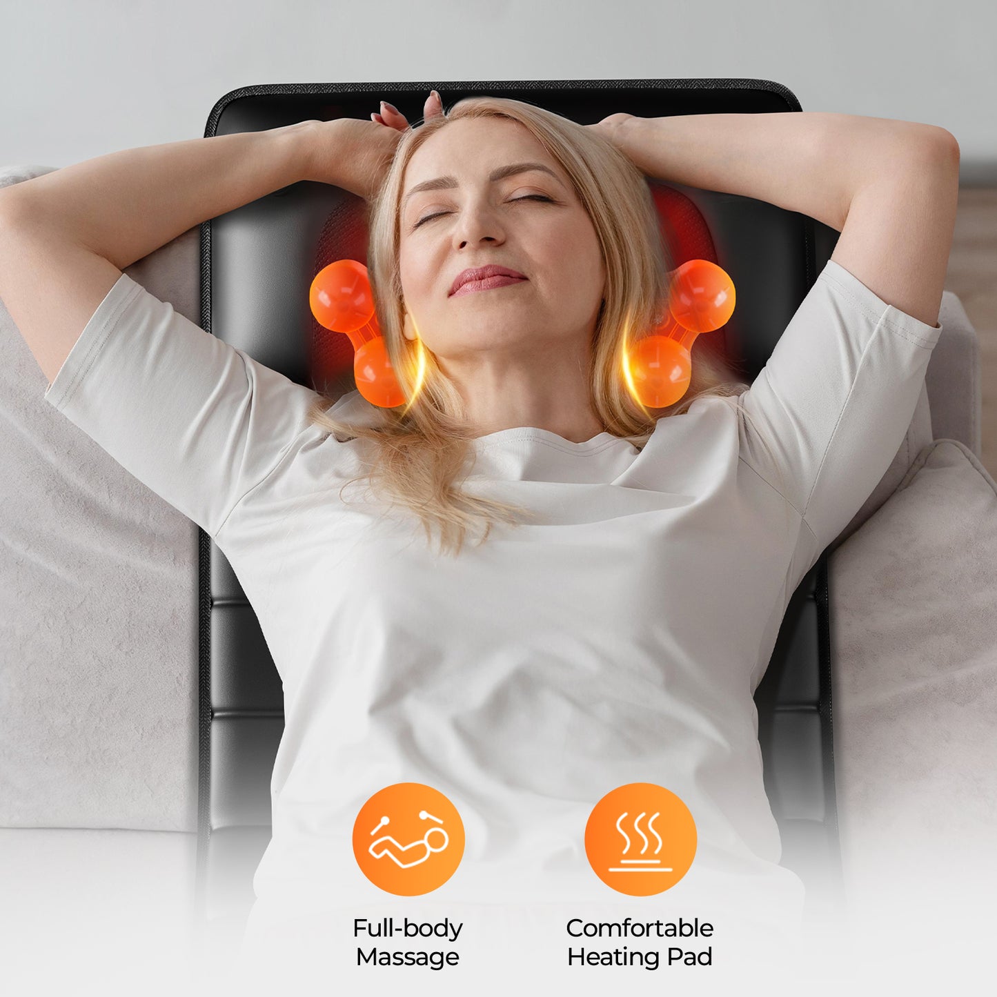 Foldable Massage Mattress Controller for Full Body With Smart Heating And Timer