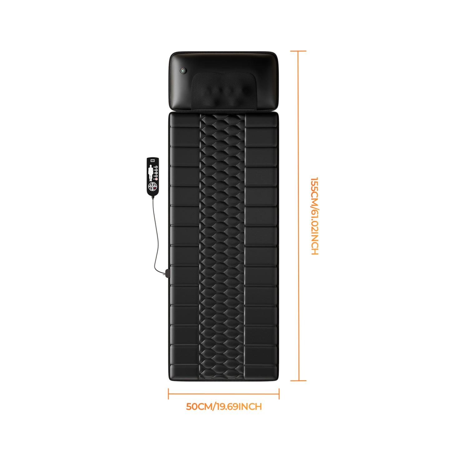 Foldable Massage Mattress Controller for Full Body With Smart Heating And Timer