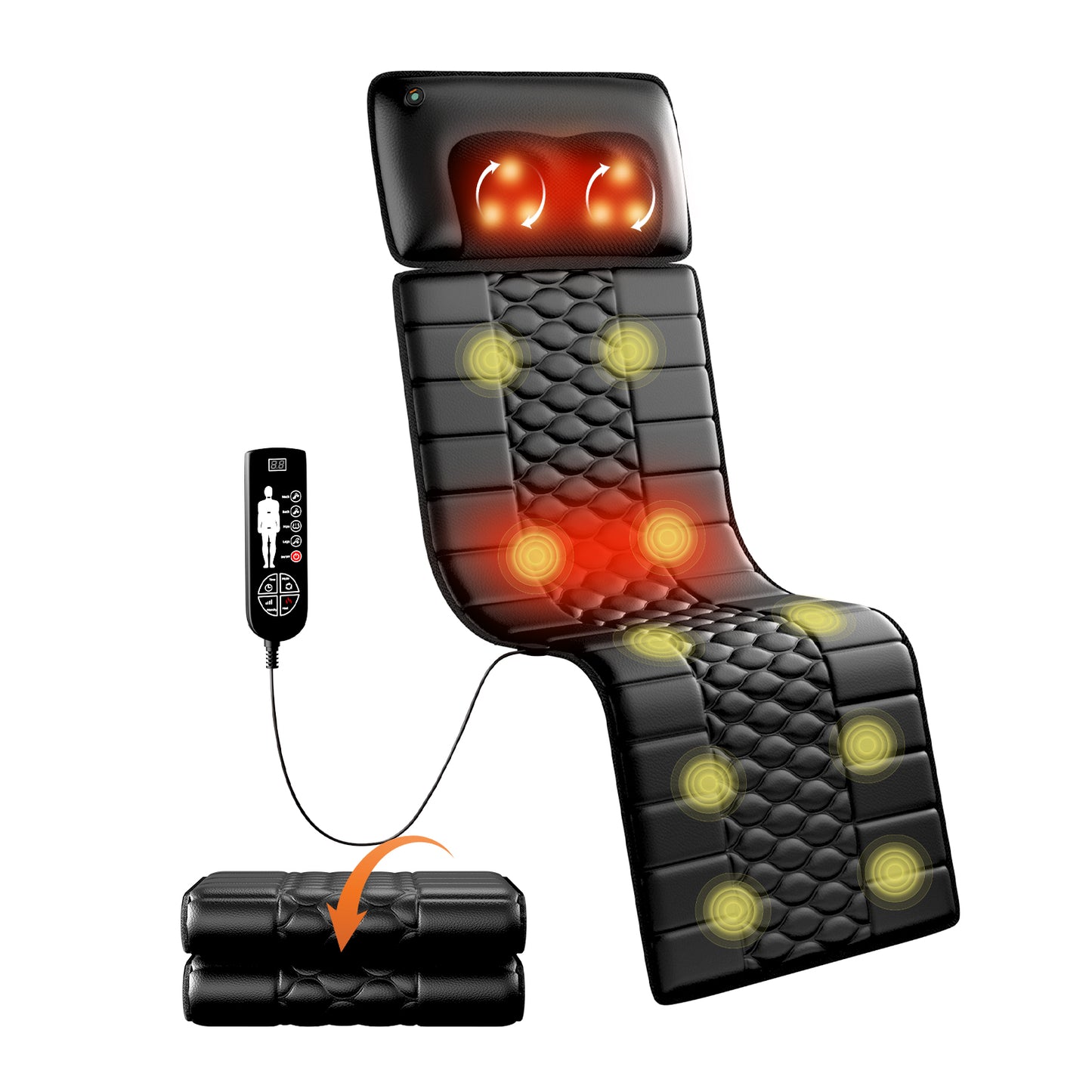 Foldable Massage Mattress Controller for Full Body With Smart Heating And Timer